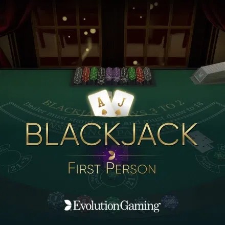 First Person Blackjack by Evolution, showcased at pistolo-germany.com – game logo